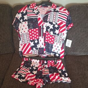 Patriotic Star and Stripe  Pajamas